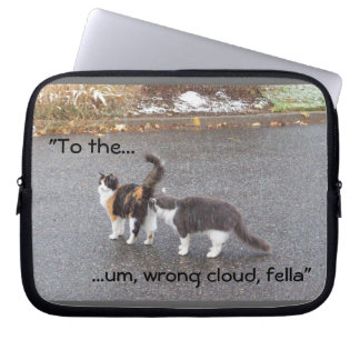 Wrong cloud! Funny Cats Laptop Sleeve