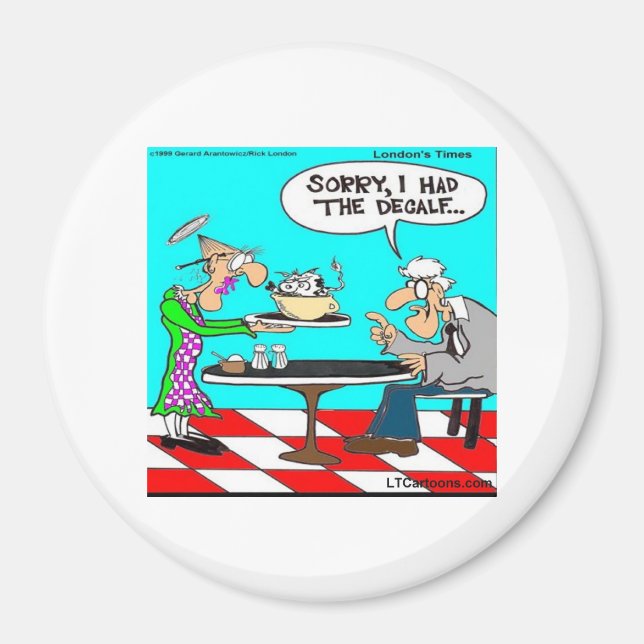 Wrong Coffee Funny Cow Cartoon Gifts & Tees Magnet (Front)