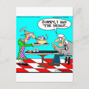 Wrong Coffee Funny Cow Cartoon Gifts & Tees Postcard