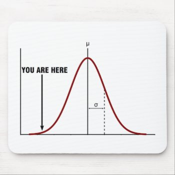 Wrong End Of The Bell Curve Mouse Pad by Haldol5Ativan2 at Zazzle