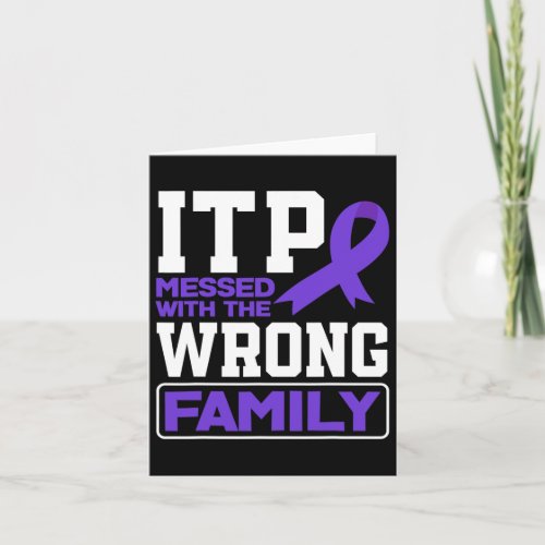 Wrong Family Itp Awareness  Card