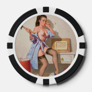 Wrong Nail Pin-up Girl Poker Chips