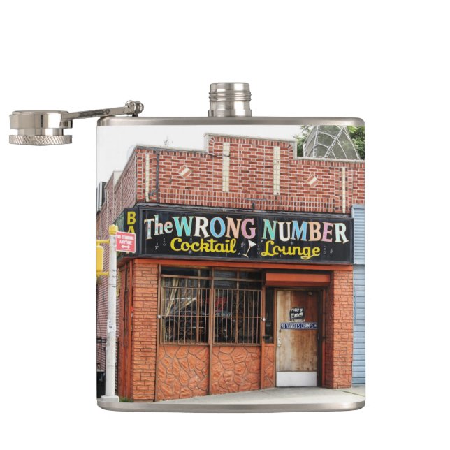 Wrong Number Cocktail Lounge Photo Flask (Opened)
