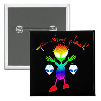 Wrong Planet Alien Buttons