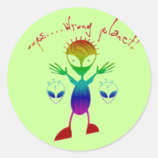 Wrong Planet Alien Stickers