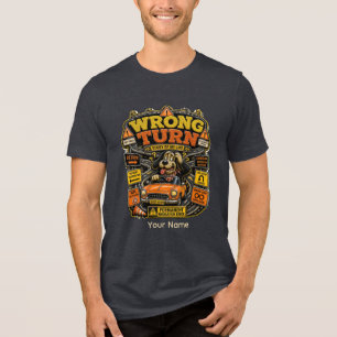 Wrong Turn Career Edition Personalized Funny Offic Tri-Blend Shirt