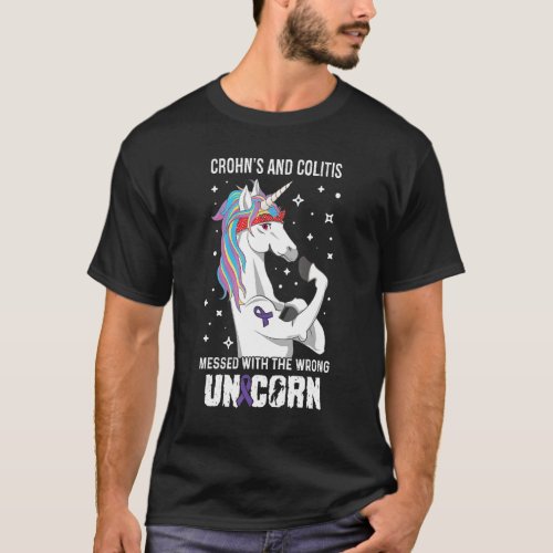 Wrong Unicorn Crohns And Colitis Awareness Support T_Shirt