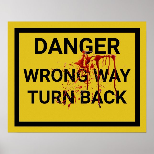 Wrong way poster (Front)