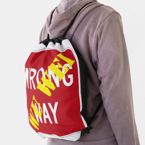 Wrong Way _ Wu Wei Drawstring Bag