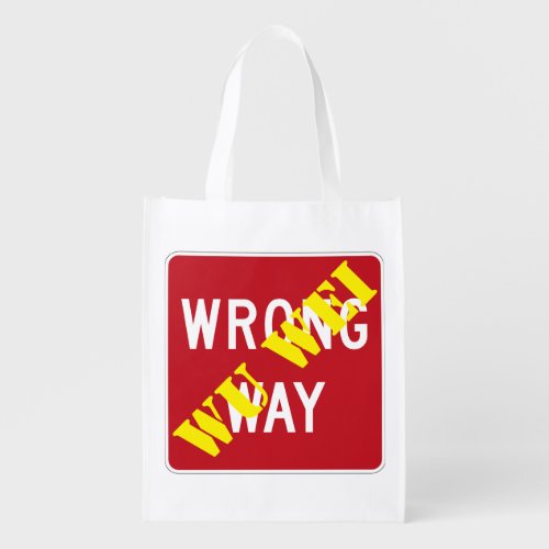 Wrong Way _ Wu Wei Grocery Bag