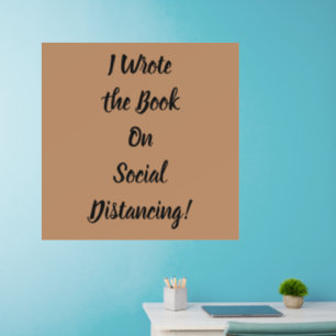 Wrote the Book on Social Distancing Wall Decal