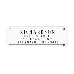 WROUGHT IRON BARS ADDRESS LABEL