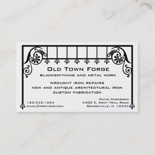 Wrought Iron Business Card