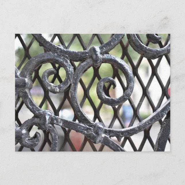Wrought Iron Gate Upper West Side New York NYC Postcard (Front)
