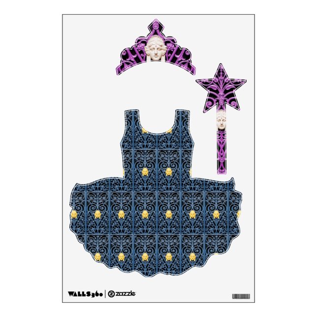 Wrought Iron  Princess Wall Decals (Front)