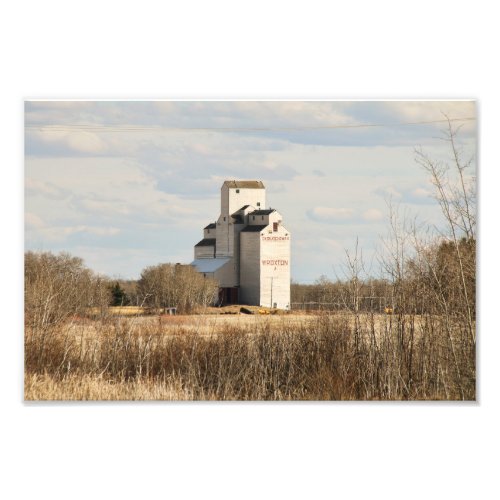 Wroxton SK Grain Elevator Photo Print