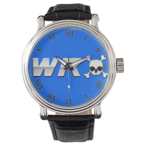 WRX watch with a skull