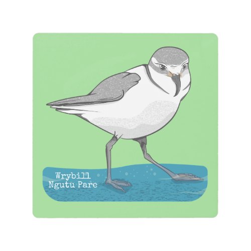 Wrybill New Zealand Bird Metal Print