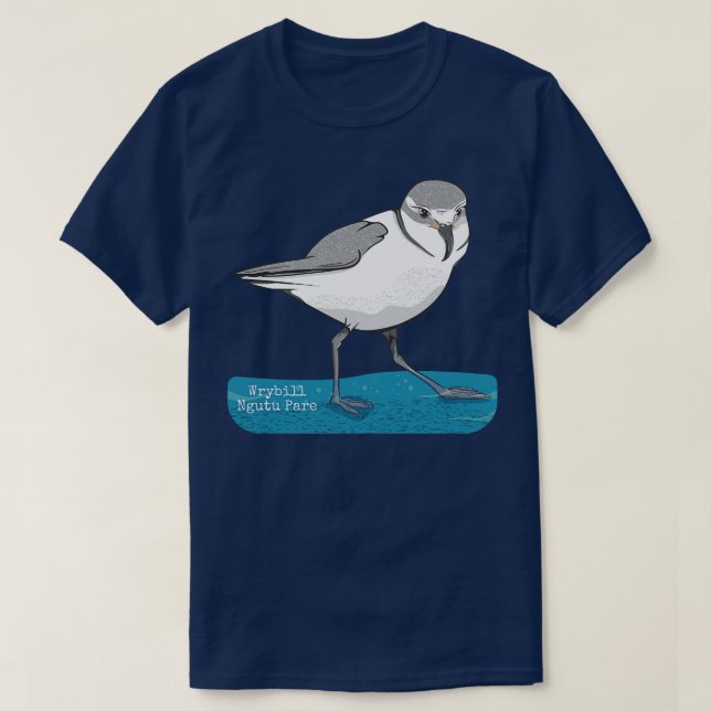 Wrybill Ngutu pare NZ bird T-Shirt (Design Front)