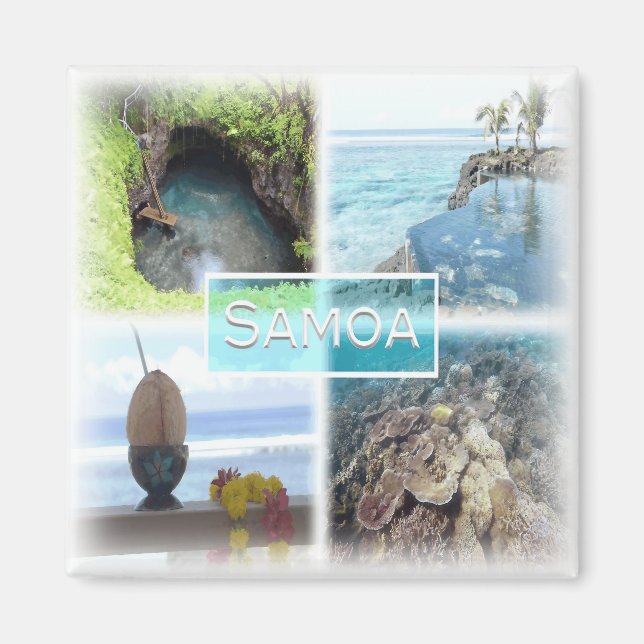 WS0014 Oceania, Samoa, Fridge  Magnet (Front)