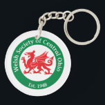 WSCO Logo Keychain<br><div class="desc">Welsh Society of Central Ohio (WSCO) Logo on both sides of this keychain is the perfect accessory to remind you to celebrate your Welsh heritage every day!</div>