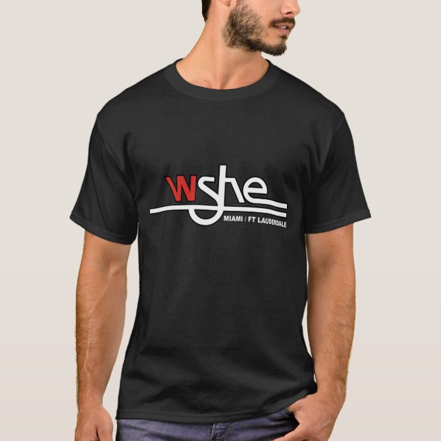 WSHE Men's Basic T-Shirt Black (Front)