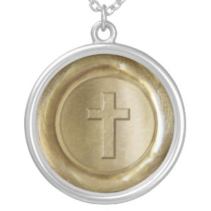 WSM - Gold - Cross - Silver Plated Necklace