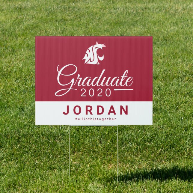 WSU Cougars 2020 Graduate Sign (Insitu)