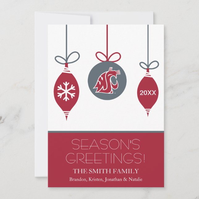 WSU Cougars Holiday Card (Front)