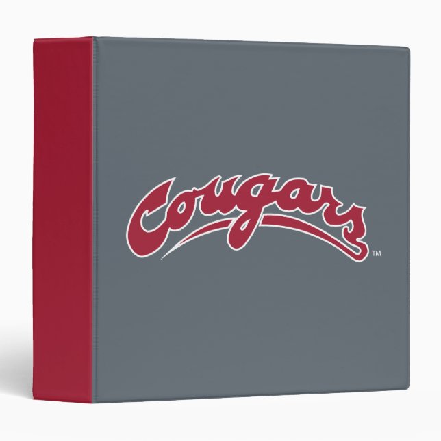 WSU Cougars Logo 3 Ring Binder (Front/Spine)