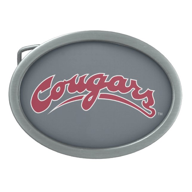 WSU Cougars Logo Belt Buckle (Front)