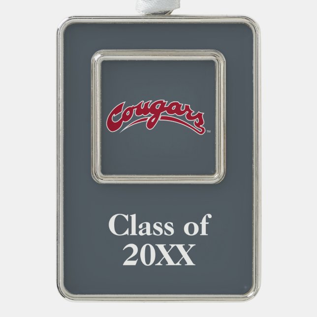 WSU Cougars Logo Christmas Ornament (Front)