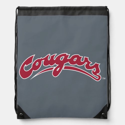 WSU Cougars Logo Drawstring Bag