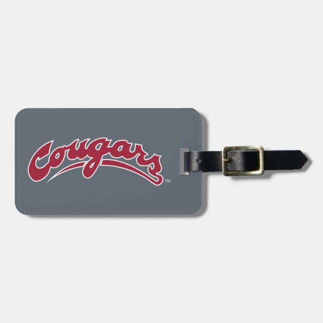 WSU Cougars Logo Luggage Tag (Front Horizontal)