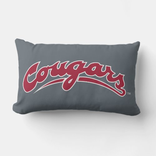 WSU Cougars Logo Lumbar Pillow