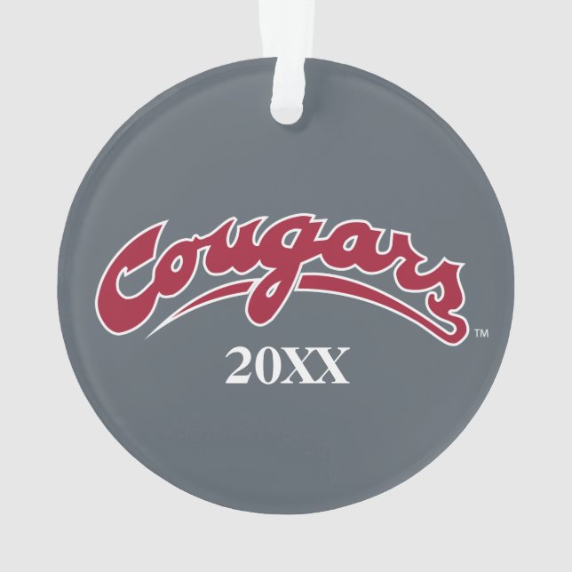 WSU Cougars Logo Ornament (Back)