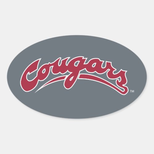 WSU Cougars Logo Oval Sticker