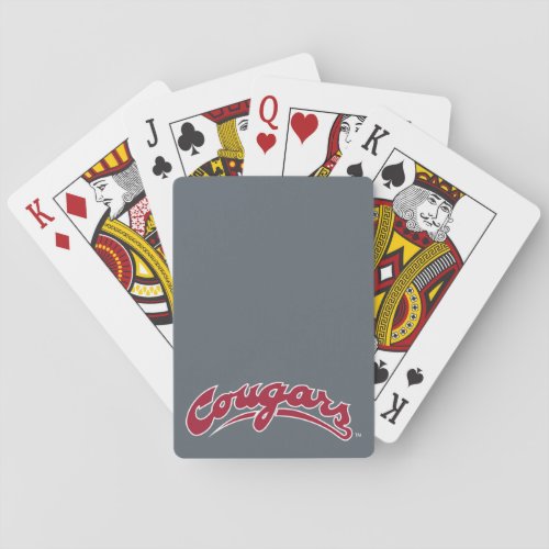 WSU Cougars Logo Poker Cards