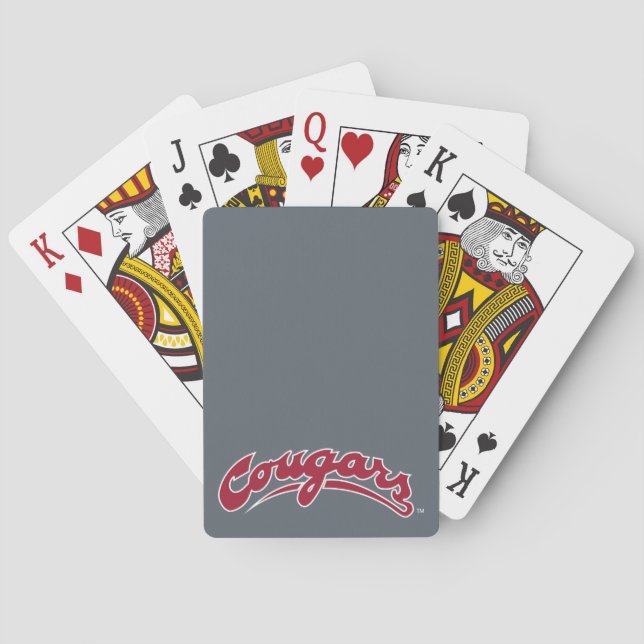WSU Cougars Logo Poker Cards (Back)