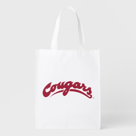 WSU Cougars Logo Reusable Grocery Bag | Zazzle.com