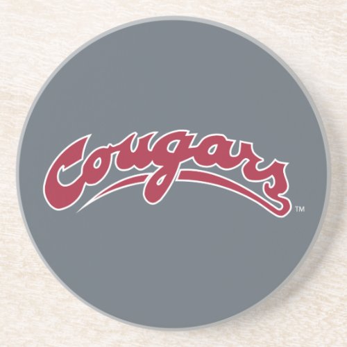 WSU Cougars Logo Sandstone Coaster