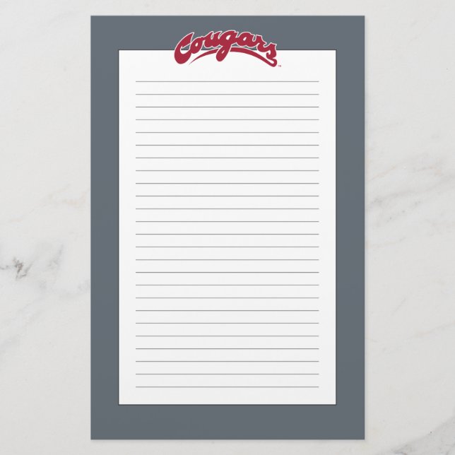 WSU Cougars Logo Stationery (Front)