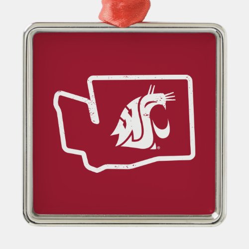 WSU Cougars  Vintage Washington State Metal Ornament