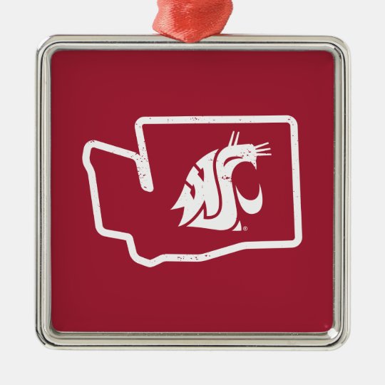 Wsu Cougars Vintage Washington State Metal Ornament Zazzle Com