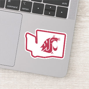 WSU Cougars   Vintage Washington State Sticker