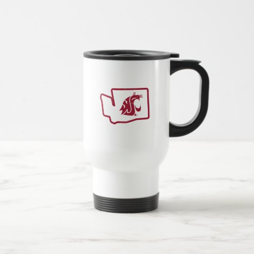 WSU Cougars  Vintage Washington State Travel Mug