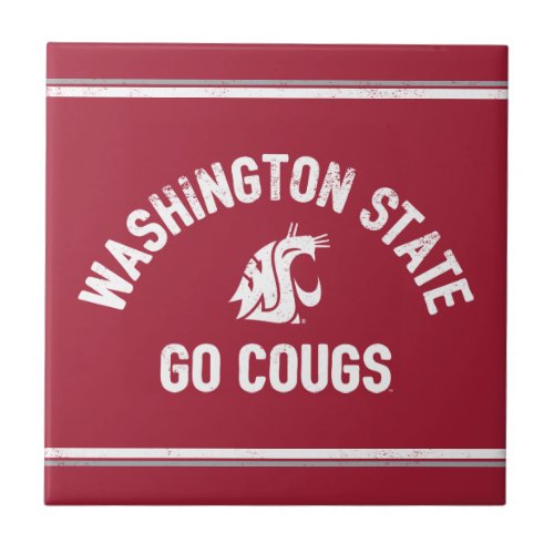 WSU  Go Cougs _ Vintage Tile