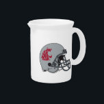 WSU Helmet Drink Pitcher<br><div class="desc">Check out these official Washington State Cougar products! All of these products are customizable with your name, club, sport, or class year on Zazzle.com. Show off your Cougar pride by getting your WSU gear here. These products make perfect gifts for the Washington State student, alumni, family, friend, or fan in...</div>