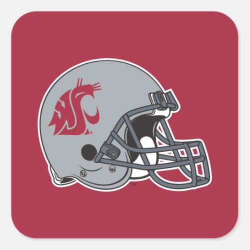 WSU Helmet Square Sticker