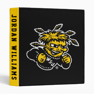 WSU Logo Distressed 3 Ring Binder